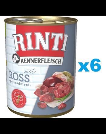 RINTI Kennerfleisch Horse carne de cal 6x800 g hrana caine adult