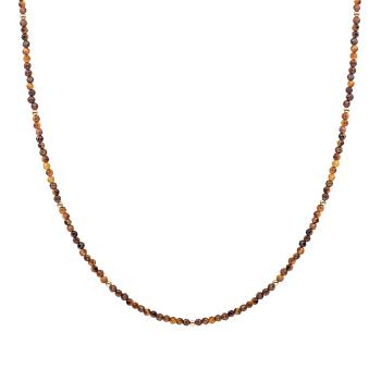 Sparkling Jewels Colier din mărgele ochi de tigru NLK04G-G09