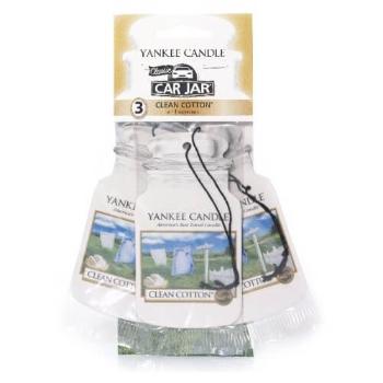Yankee Candle Odorizant de agățat din hârtie pentru mașină Bumbac pur (Clean Cotton) 3 buc