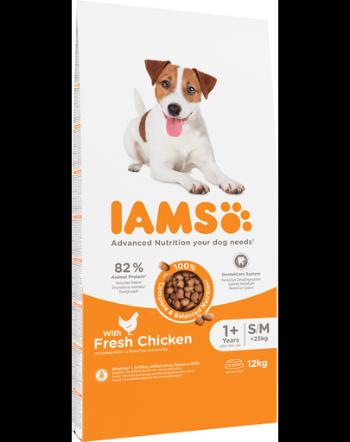 IAMS ProActive Health Adult Small &amp; Medium Breed Chicken 12 kg hrana caine talie mica si medie