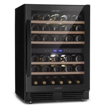Klarstein Vinovilla 50 Duo, Frigider pentru vinuri cu două zone, 53l, 17 fl., ușă din sticlă în 3 culori