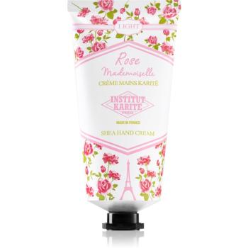 Institut Karité Paris Rose Mademoiselle Shea Hand Cream könnyű krém kézre Shea vajjal tube + box 75 ml