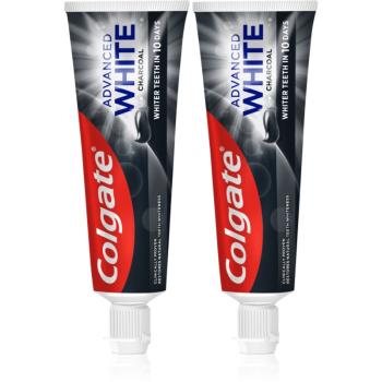 Colgate Advanced White Charcoal Pasta de dinti albire cu cărbune activ 2x75 ml