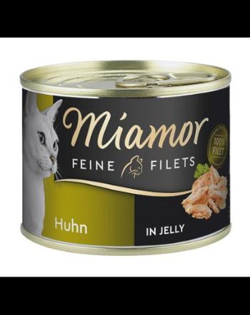 MIAMOR Feline Filets Conserva hrana pentru pisici, cu pui in aspic 185 g