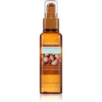 NATURE REPUBLIC Argan Essential Deep Care Hair Essence emulsie hidratanta pentru par deteriorat 80 ml