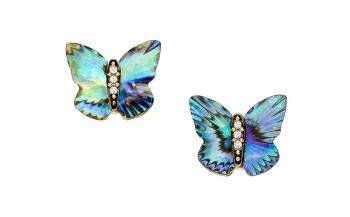 Fossil Cercei încântători în formă de fluture Sutton JF04813710