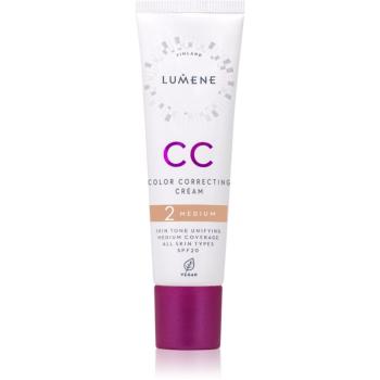 Lumene Color Correcting Crema CC pentru un ten uniform SPF 20 culoare 2 Medium 30 ml