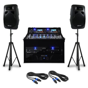 Electronic-Star DJ PA Set "Punch Line" pentru 300 de persoane 1200W Mixer USB