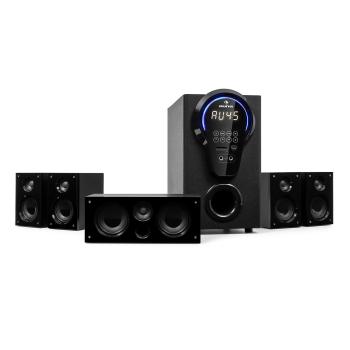 Auna Areal 525 DG, sistem home cinema 5.1, 125 W RMS, intrare optică, BT, USB, SD, AUX, telecomandă