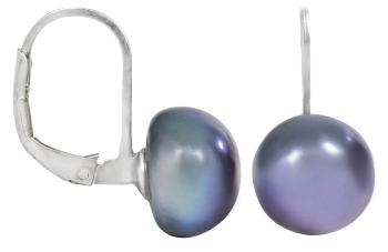 JwL Luxury Pearls Cercei cu perle autentice albastre metalice JL0057