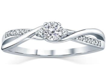 Silvego Inel din argint cu cristale Swarovski FNJR085sw 52 mm