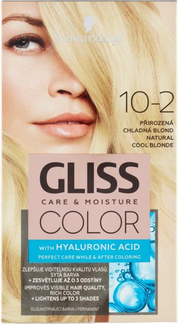 Hajfesték SCHWARZKOPF GLISS COLOR 10-2 Természetes hűvös szőke 60 ml