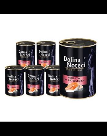 DOLINA NOTECI Premium Bogata in somon conserve pisica 12x400 g