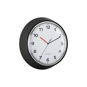 Karlsson 6006BK design ceas de perete negru, diametru 34 cm