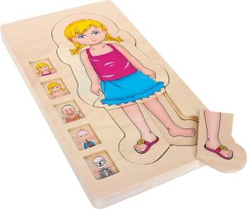 Small Foot Puzzle de anatomie din lemn