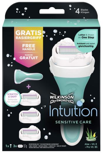 Wilkinson Sword Aparat de ras pentru femeie Intuition Sensitive mâner + 3 capete diferite