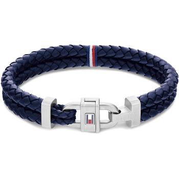 Tommy Hilfiger Brățară stilată din piele cu ornament din oțel 2790362