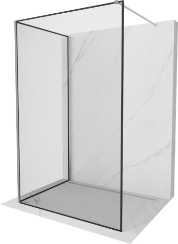MEXEN/S Kioto Sprchová zástěna WALK-IN 120 x 70, černý vzor, nikl kartáčovaná 800-120-212-97-70-070