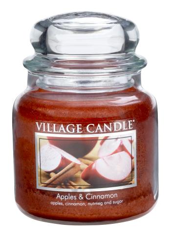 Village Candle Lumânare parfumată într - un măr din sticlă și scorțișoară (Apple Cinnamon) , 397 g