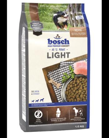 BOSCH Light Hrana uscata caini adulti cu tendinta de ingrare, cu pui si orez 1 kg