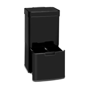 Klarstein Touchless Black Steel Steel, coș de gunoi, senzor, 72 l, negru