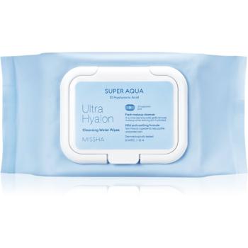 Missha Ultra Hyalon șervețele demachiante pentru make-up cu acid hialuronic 30 buc