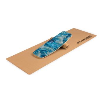 BoarderKING ndoorboard Curved, placa echilibru, saltea, cilindru, lemn / pluta