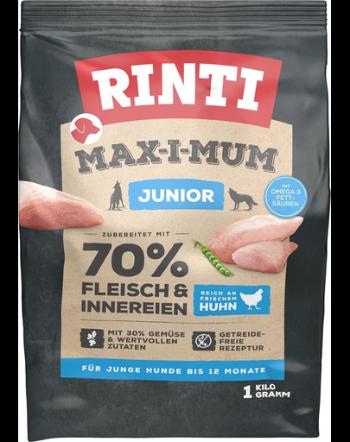 RINTI MAX-I-MUM Junior Chicken hrana uscata caini juniori, cu pui 1 kg