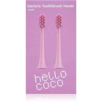 Hello Coco Electric Toothbrush Heads Pink capete de schimb pentru periuta de dinti 2 buc