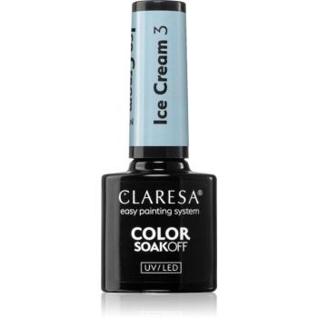 Claresa SoakOff UV/LED Color Ice Cream lac de unghii sub forma de gel culoare 5 g