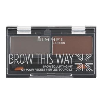 Rimmel Brow This Way paleta pentru machiaj sprancene culoare 003 Dark Brown 1,3 g