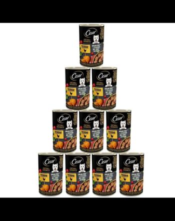Conserve CESAR 12x400g hrana caini cu miel, morcovi si spanac