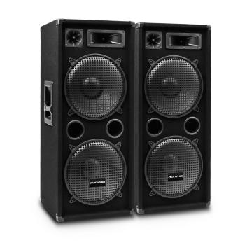 Auna Pro PW-2522 MKII, o pereche de boxe PA pasive, subwoofer de 15", 750 W RMS