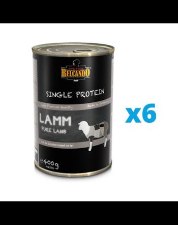 BELCANDO Single Protein hrana umeda pentru caini, cu miel 6x400 g