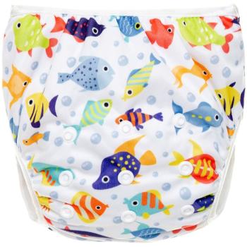 T-TOMI Diaper Swimwear Blue Fish scutece lavabile tip slip de înot 5 - 15 kg 1 buc