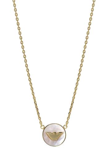 Emporio Armani Colier placat cu aur cu sidef Eagle logo EGS3140710