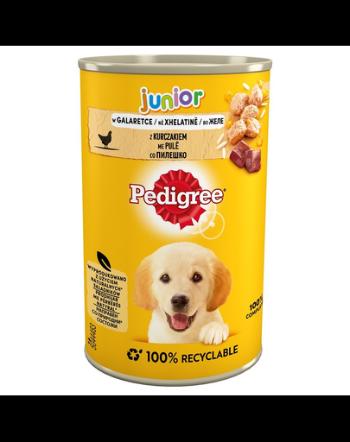 PEDIGREE Junior cu Pui in Aspic 24 x 400 g