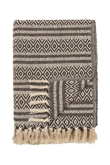 House Nordic pamut pléd Adana 130 x 180 cm barna