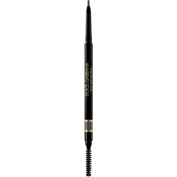 Dolce&Gabbana Brow Restyler Pencil creion pentru sprancene cu pensula culoare 04 Dark Brown - Neutral Medium Brown 0.09 g