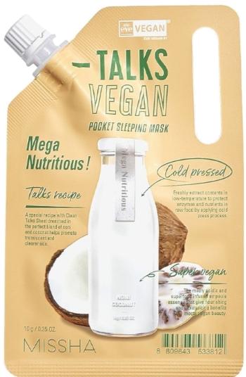 Missha Mască vegană de noapte Talks Vegan Squeeze Mega Nutritious (Pocket Sleeping Mask) 10 g