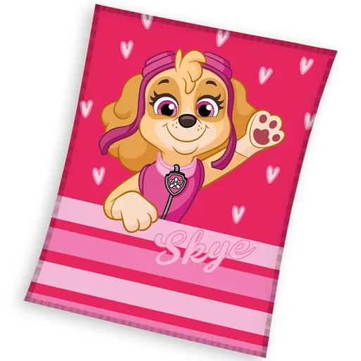 Carbotex Pătură pentru copii Paw Patrol PilotSkye, 110 x 140 cm