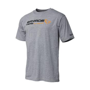 Savage Gear Triko Signature Logo T-shirt Grey Melange - L,Savage Gear Triko Signature Logo T-shirt Grey Melange - L
