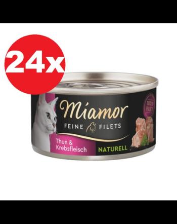 MIAMOR Feine Filets Naturell Tuna&amp;Crab 24x80g ton si crab in suc propriu