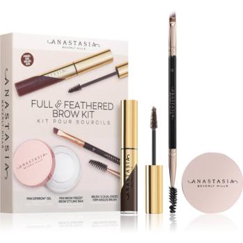 Anastasia Beverly Hills Full & Feathered Brow Kit Mini kit pentru sprâncene culoare Dark Brown