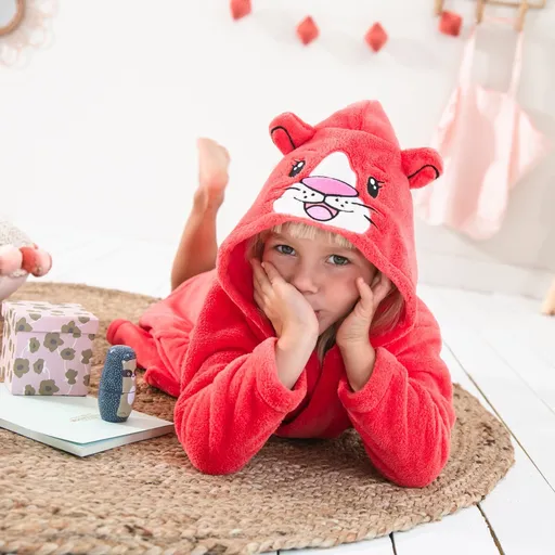 Halat de baie pentru bebeluși leoaică cu glugă