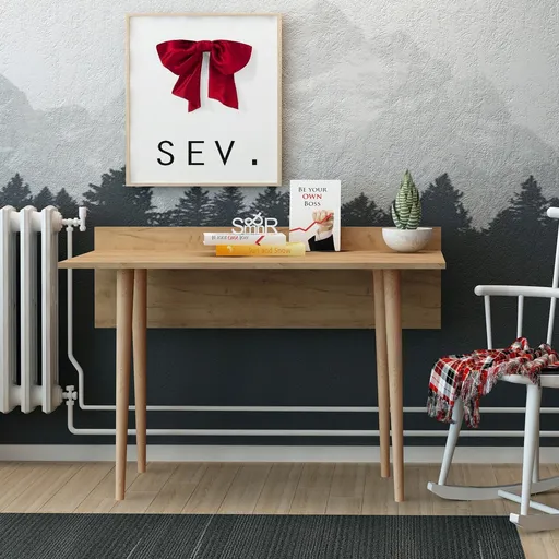 Birou, Hanah Home, Imma, 120x74x61.8 cm, Stejar