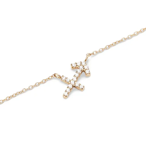 Daniel Wellington Colier elegant placat cu aur, cu simbolul zodiacal Săgetător Crystal Zodiac DW00400927