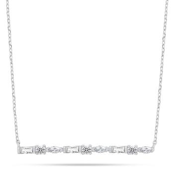 Brilio Silver Colier fermecător din argint cu zircon cubic NCL199W