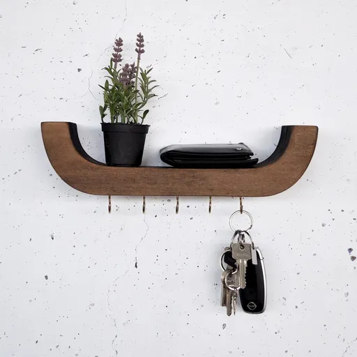 Raft de perete, Hanah Home, Raf289, 33x11x7 cm, Lemn