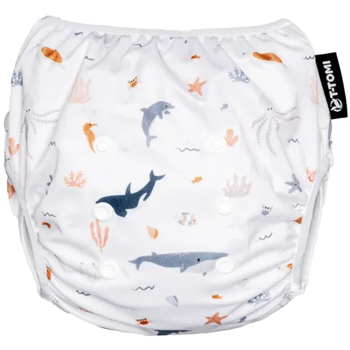 T-TOMI Diaper Swimwear Seaworld scutece lavabile tip slip de înot 5 - 15 kg 1 buc